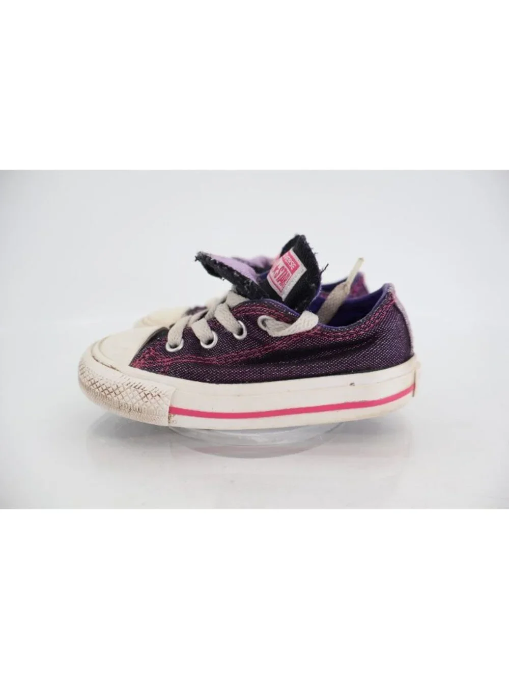 Converse Chuck Taylor All Star Double Tongue Low Top Toddler Size 6 Red Girl
